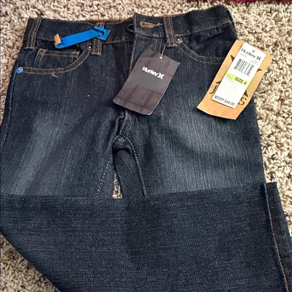 Sz 4 Hurley Boys Deep Indigo Slim Jeans